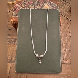Silver Chain Necklace with 3 Charms